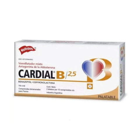 Cardial B 2.5 Mg 20 Tabletas - Hollidays Cardial B 2.5 Mg 20 Tabletas - Hollidays